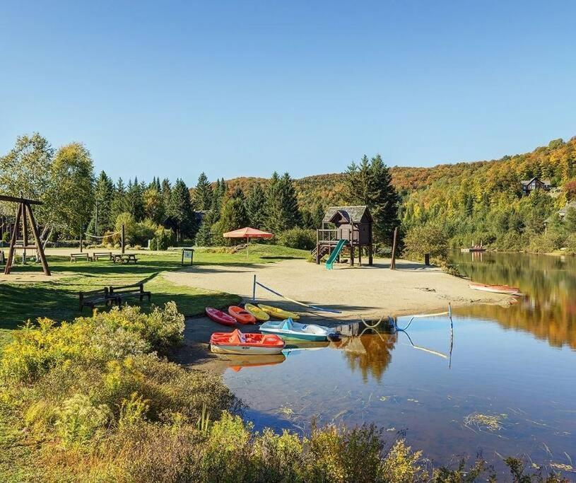 Saint-Faustin Luxurious Scandinavian Golf Chalet With Private Spaヴィラ エクステリア 写真